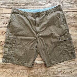 Wrangler Cargo Shorts 40 Khaki Loose Fit Tech Pocket Cotton Comfort